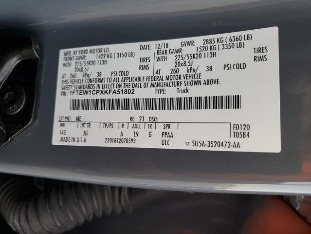 2019 FORD F150 SUPER - 1FTEW1CPXKFA51802