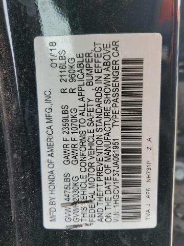 VIN 1HGCV1F37JA091951 2018 HONDA ACCORD no.12