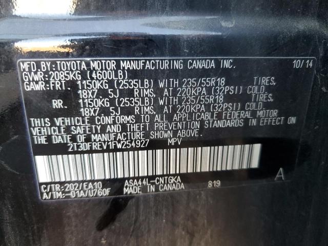 2015 TOYOTA RAV4 LIMIT - 2T3DFREV1FW254927