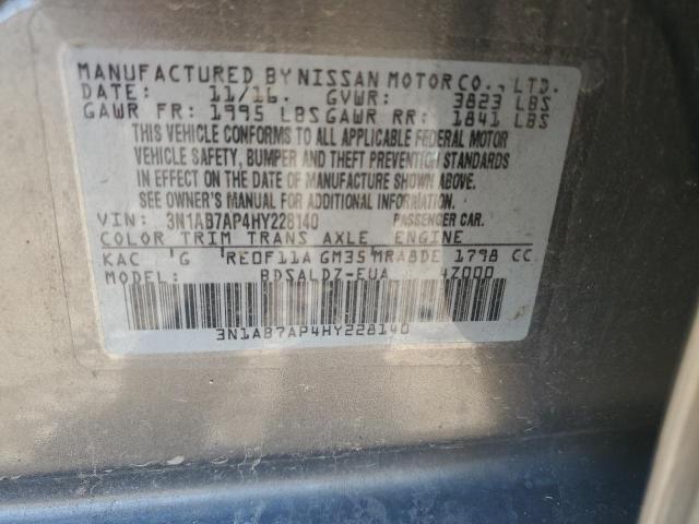 2017 NISSAN SENTRA S - 3N1AB7AP4HY228140
