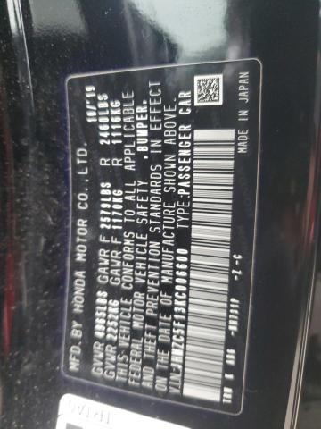 2019 HONDA CLARITY - JHMZC5F13KC006600