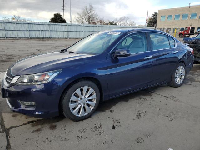 HONDA ACCORD EXL 2013 blue  gas 1HGCR2F8XDA206228 photo #1