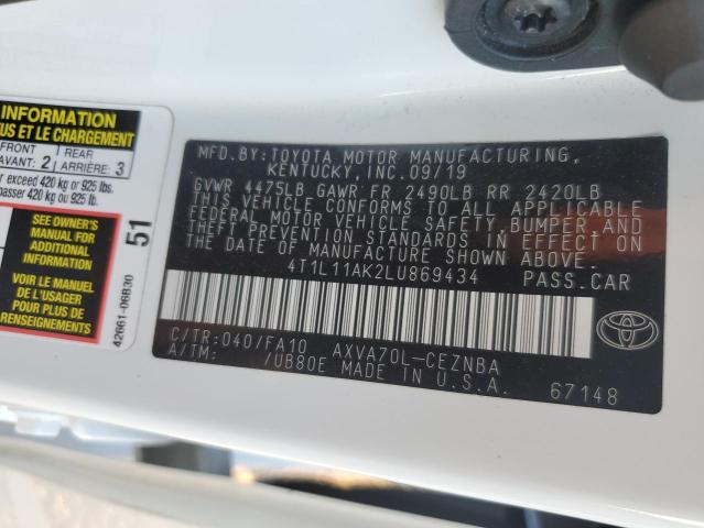 2020 TOYOTA CAMRY LE - 4T1L11AK2LU869434