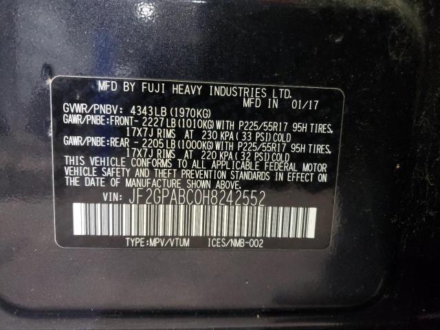 2017 SUBARU CROSSTREK - JF2GPABC0H8242552