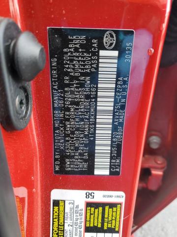 2021 TOYOTA CAMRY XSE 4T1K61BKXMU041662