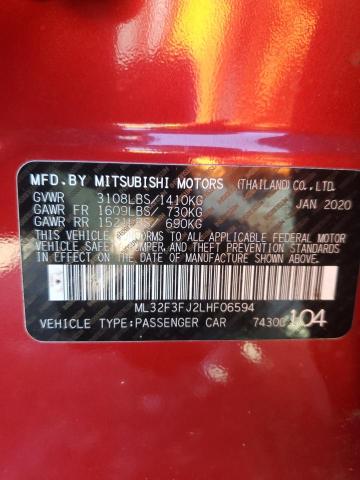 2020 MITSUBISHI MIRAGE G4 - ML32F3FJ2LHF06594