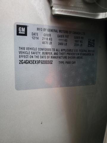 2015 BUICK REGAL 2G4GK5EX9F9200302