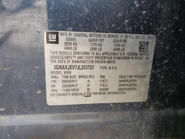 2018 CHEVROLET EQUINOX LT - 3GNAXJEV7JL253757