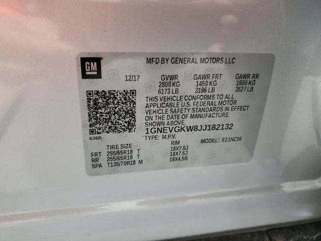 2018 CHEVROLET TRAVERSE L - 1GNEVGKW8JJ182132