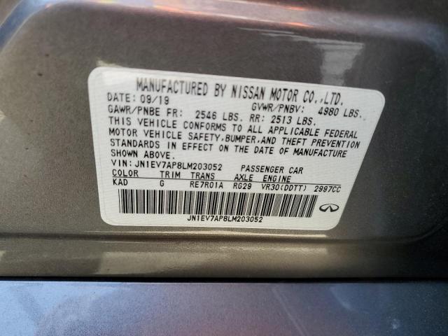 2020 INFINITI Q50 PURE - JN1EV7AP8LM203052