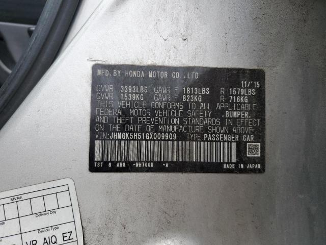 2016 HONDA FIT LX - JHMGK5H51GX009909