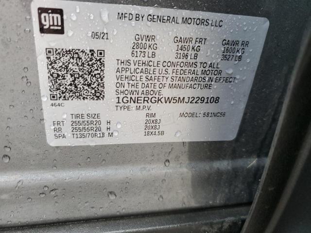 2021 CHEVROLET TRAVERSE L - 1GNERGKW5MJ229108