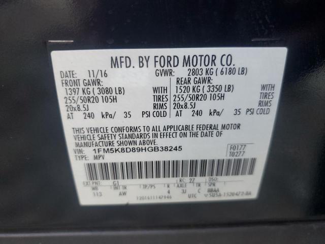 2017 FORD EXPLORER X - 1FM5K8D89HGB38245