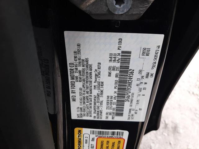 VIN 3FA6P0T93HR249362 2017 FORD FUSION no.13