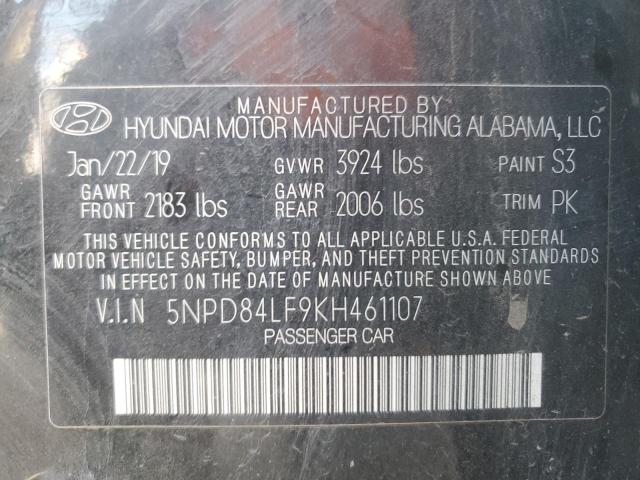 2019 HYUNDAI ELANTRA SE - 5NPD84LF9KH461107