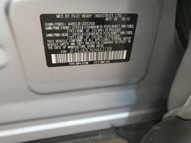 2016 SUBARU FORESTER 2 - JF2SJADC8GH443199