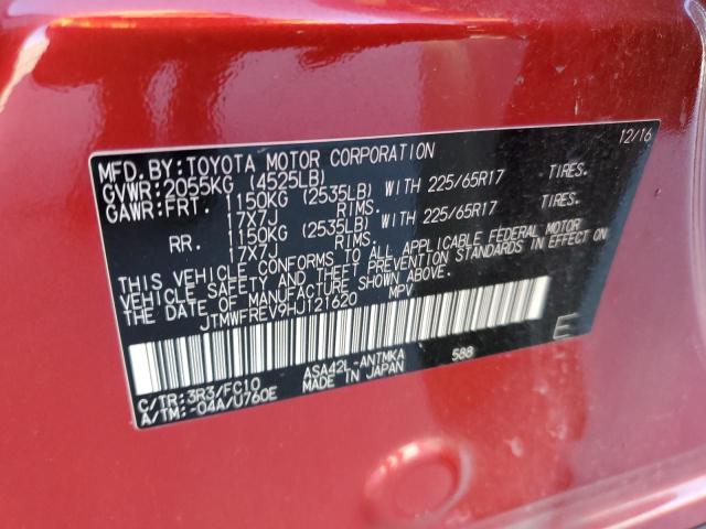 2017 TOYOTA RAV4 XLE - JTMWFREV9HJ121620