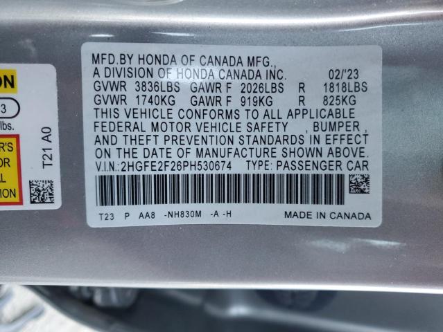 2023 HONDA CIVIC LX - 2HGFE2F26PH530674