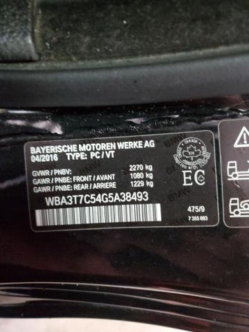 2016 BMW 435 XI WBA3T7C54G5A38493
