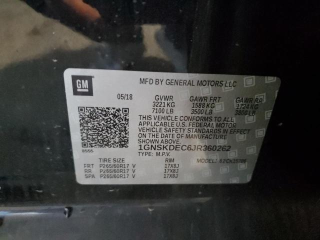 2018 CHEVROLET TAHOE POLI - 1GNSKDEC6JR360262