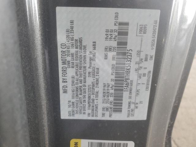 VIN 1FA6P8TH8K5132375 2019 FORD ALL MODELS no.12