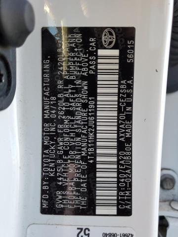 2018 TOYOTA CAMRY L - 4T1B11HK2JU611901