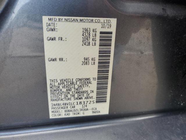 2020 NISSAN ALTIMA S - 1N4BL4BV1LC183725
