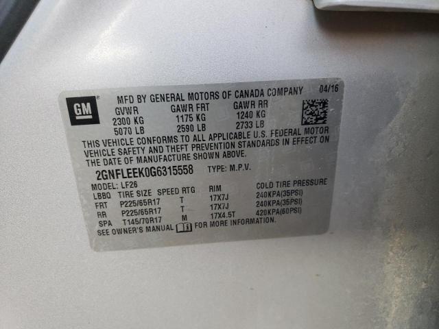2016 CHEVROLET EQUINOX LS - 2GNFLEEK0G6315558