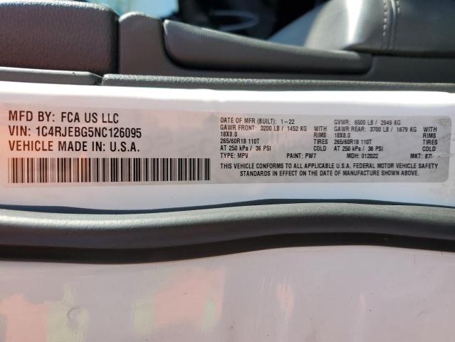 2022 JEEP GRAND CHER - 1C4RJEBG5NC126095