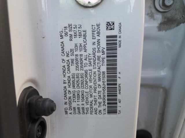 2018 HONDA CR-V EX - 2HKRW1H58JH515098