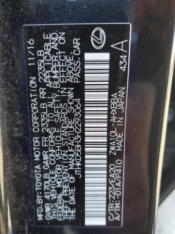 VIN JTHKD5BH3H2293064 2017 LEXUS CT 200 no.12