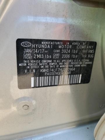 2017 HYUNDAI ELANTRA SE - KMHD74LF7HU370964