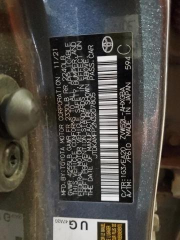2022 TOYOTA PRIUS PRIM - JTDKAMFP2N3207805