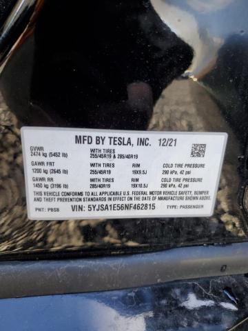 2022 TESLA MODEL S - 5YJSA1E56NF462815
