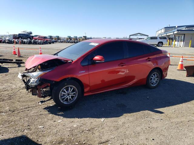 TOYOTA PRIUS 2018 red  hybrid engine JTDKBRFU8J3068239 photo #1