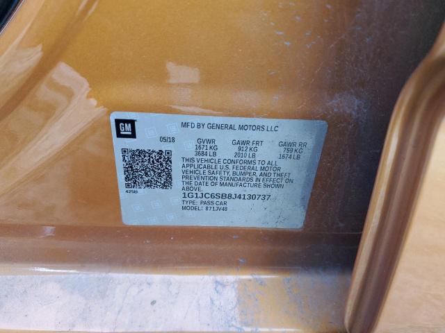 2018 CHEVROLET SONIC LT - 1G1JC6SB8J4130737