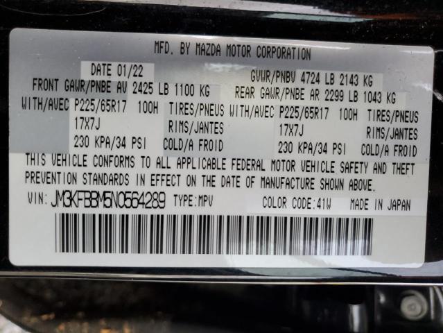 2022 MAZDA CX-5 SELEC - JM3KFBBM5N0564289