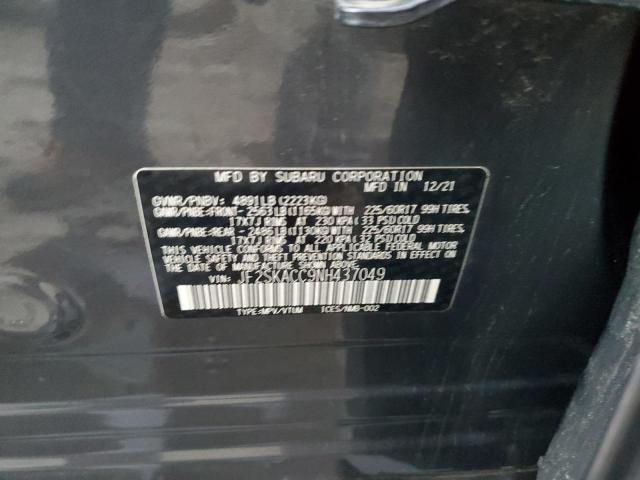 2022 SUBARU FORESTER JF2SKACC9NH437049