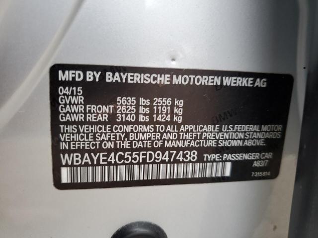 VIN WBAYE4C55FD947438 2015 BMW 7 SERIES no.12