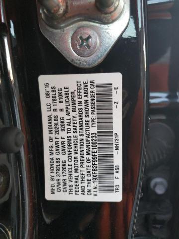 2015 HONDA CIVIC EXL - 19XFB2F99FE100233