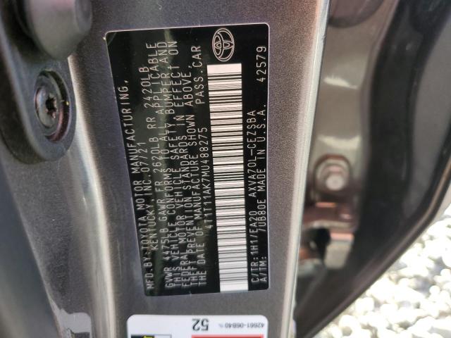 VIN 4T1T11AK7MU488275 2021 TOYOTA CAMRY no.12