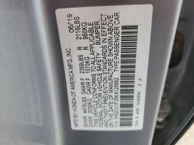 2019 HONDA ACCORD SPO - 1HGCV1F35KA125662