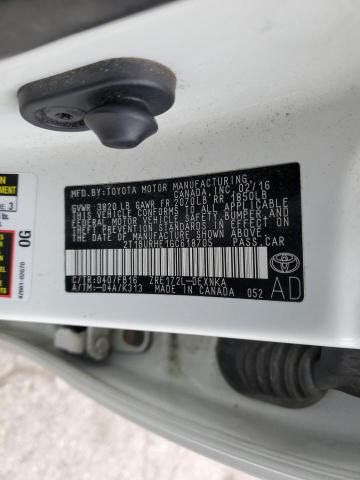 2016 TOYOTA COROLLA L - 2T1BURHE1GC618705
