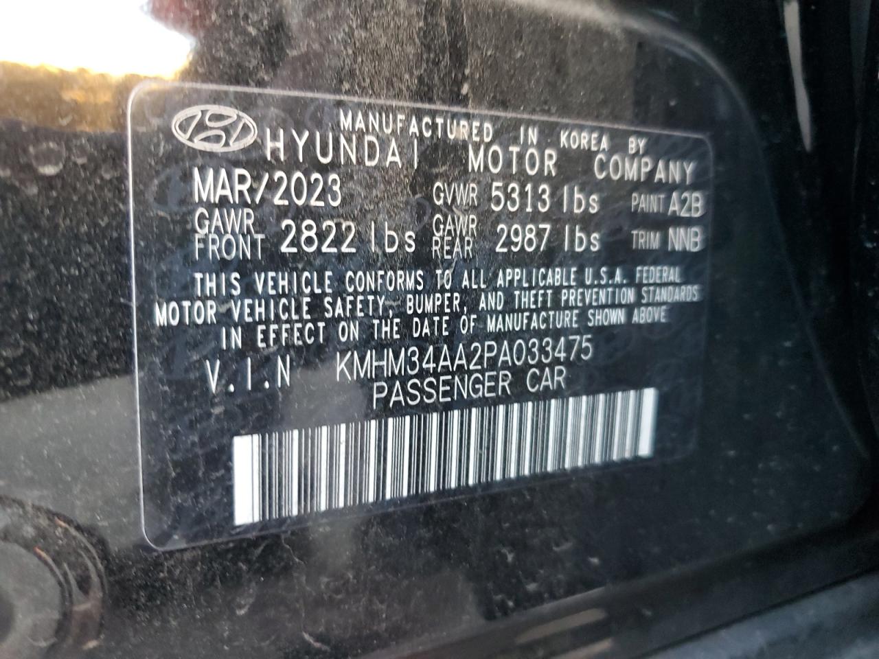 Lot #3032988004 2023 HYUNDAI IONIQ 6 SE