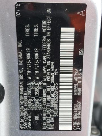 2016 TOYOTA HIGHLANDER - 5TDJKRFH2GS501575