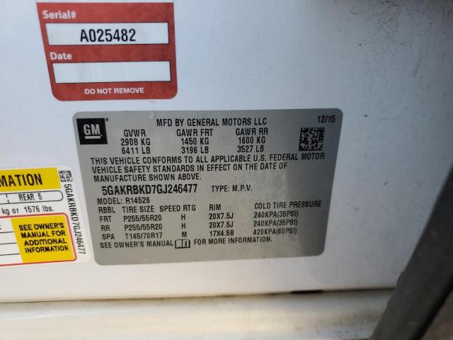 2016 BUICK ENCLAVE - 5GAKRBKD7GJ246477