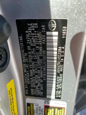 2018 TOYOTA CAMRY L - 4T1B11HK5JU150726