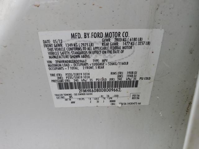 VIN 2FMHK6D80DBD09662 2013 FORD FLEX no.13