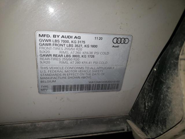 WA12ABGE6MB015156 Audi E-tron Sportback Premium Plus 2021