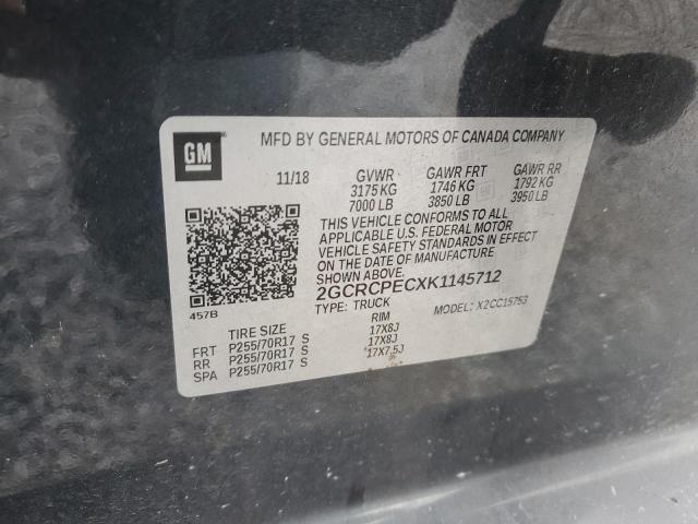 2019 CHEVROLET SILVERADO - 2GCRCPECXK1145712